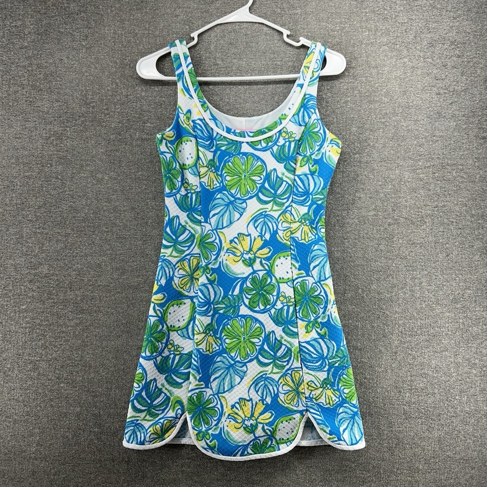 Lilly Pulitzer Lola Shift Dress Resort Women Size XS Sweet and Sour Tennis